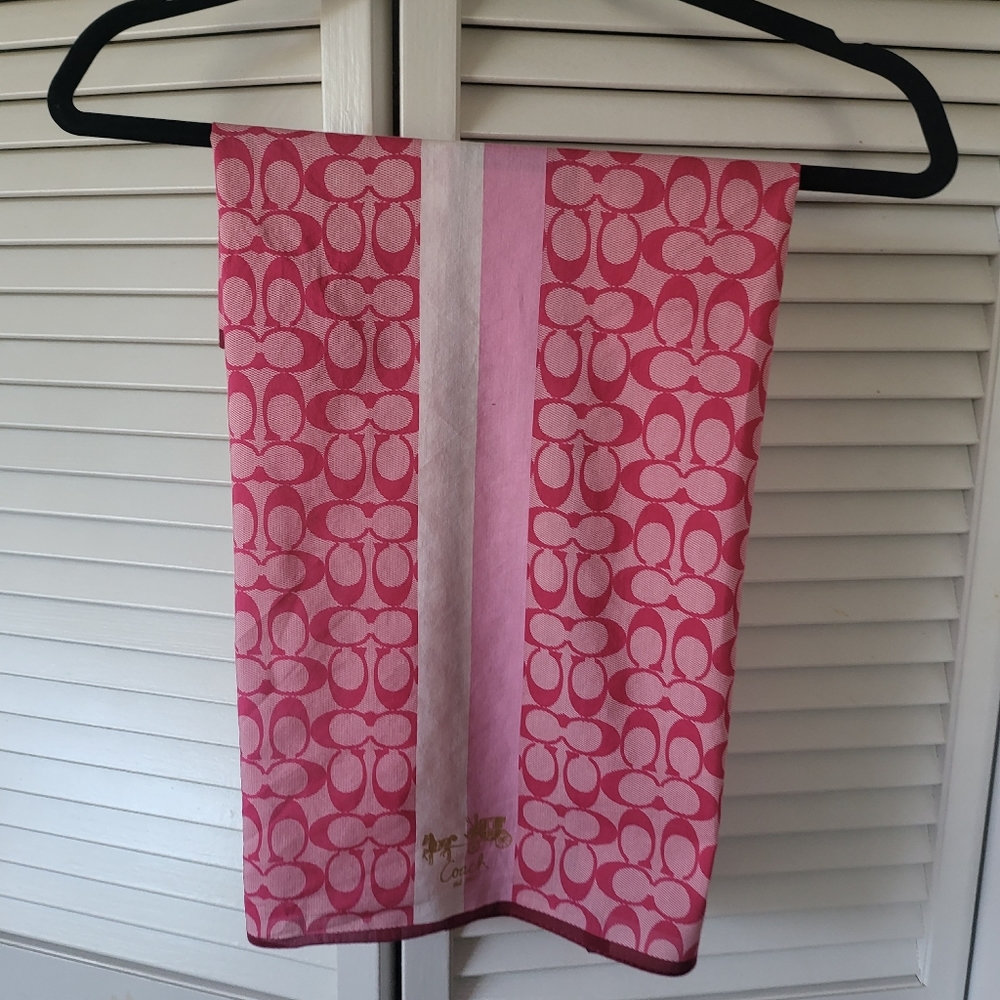 Authentic Coach Pink Scarf